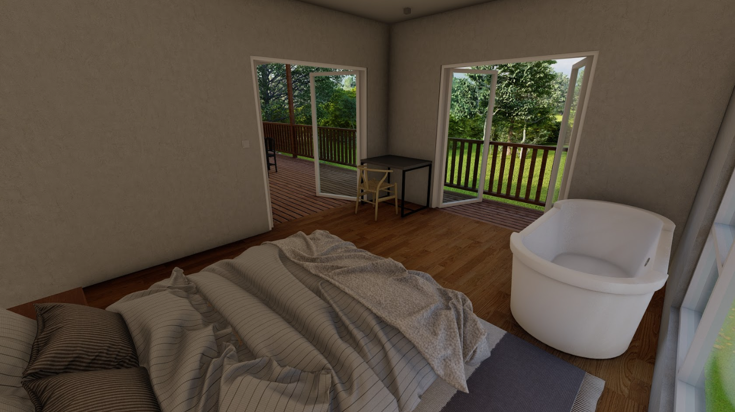 Nature Living - Cozy bedroom space with sleek design elements